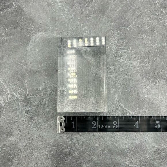 Chinese Heart Sutra Prayer Crystal Cube Engraved Transparent - Picture 9 of 11